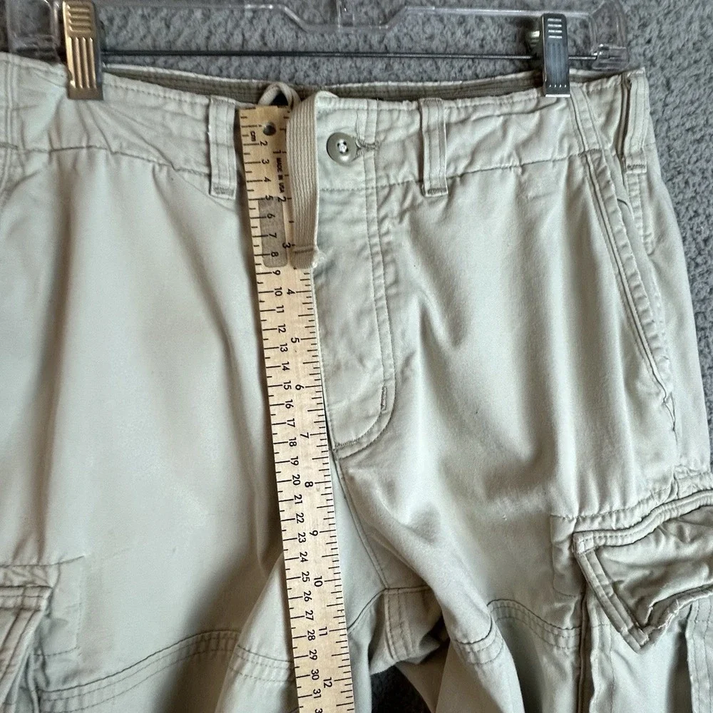 Abercrombie & Fitch Cargo Shorts Men's 30 Khaki Y2K Vintage Preppy Summer Wear